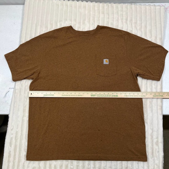 Carhartt 2XL Loose Fit Heather Brown Workwear Utility Outdoors T-Shirt - Picture 3 of 8